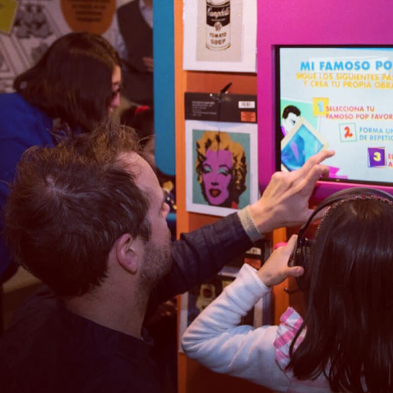 andy warhol Experiencia interactiva desarrollada por Imagina Chile